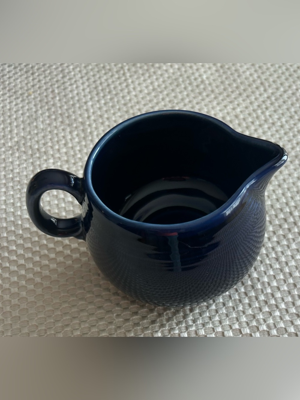 FiestaWare Cobalt Blue Glazed Ceramic Creamer